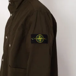 Short Stand Collar Jacket - Military Green