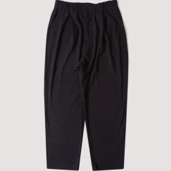 Single Pleated Wide Pants - Navy