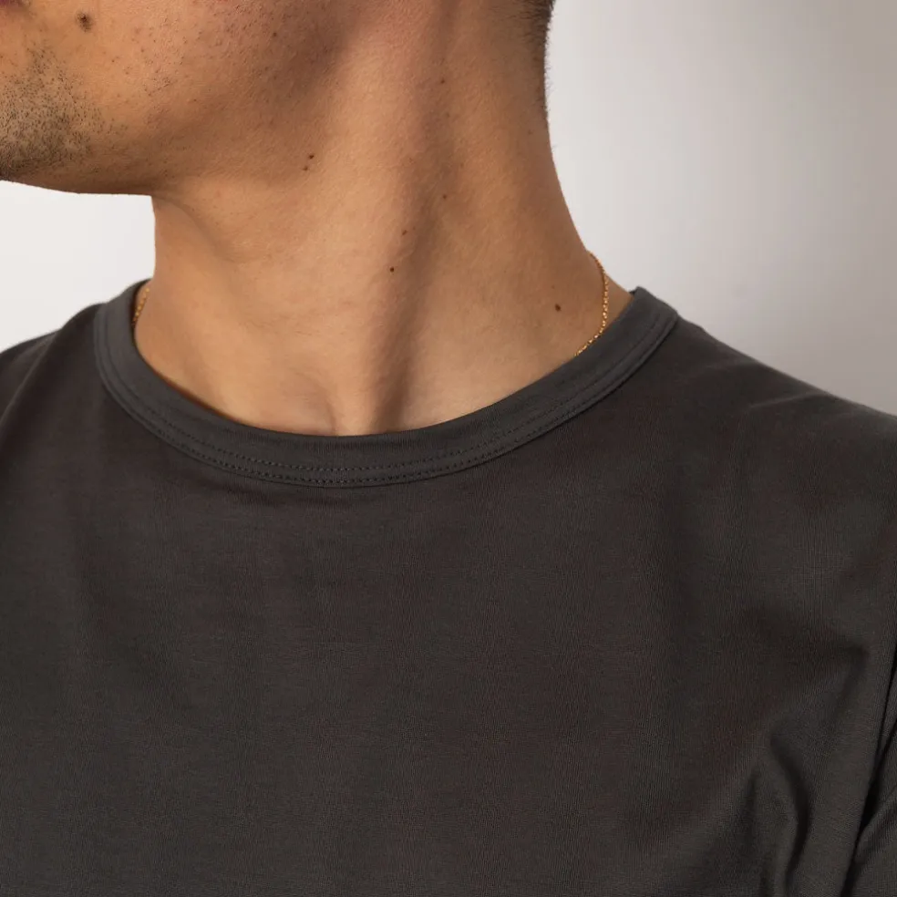 S/S Crew Neck T-Shirt - Charcoal