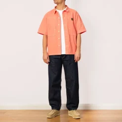 S/S Painter Shirt - Washed Red Poplin