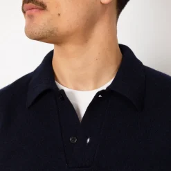 Standard Merino Lambswool Polo - Dark Navy