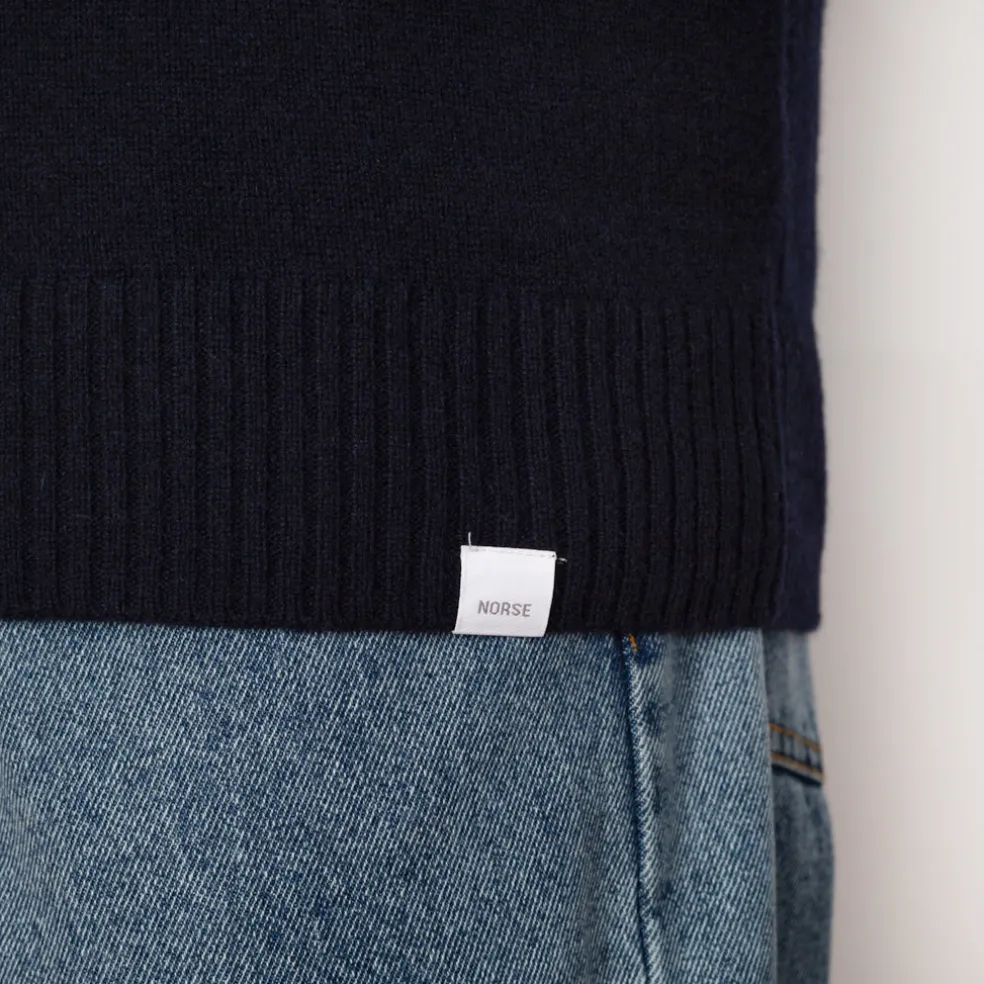 Standard Merino Lambswool Polo - Dark Navy