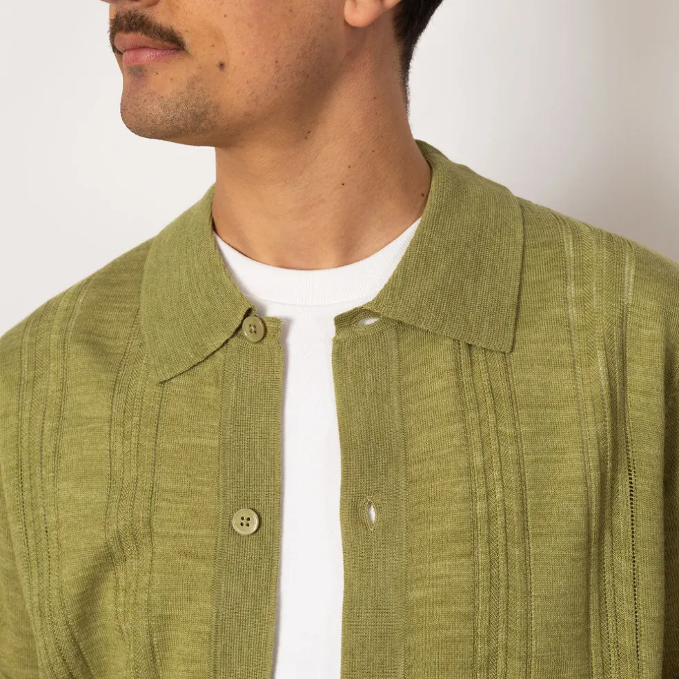 Thor S/S Cardigan 6584 - Evergreen