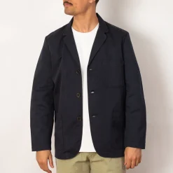 Three Button Jacket - Navy