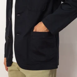 Three Button Jacket - Navy