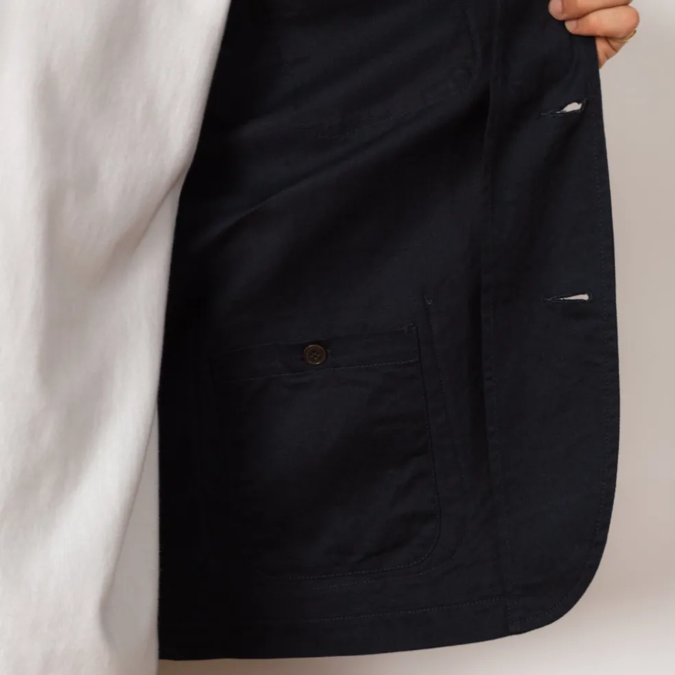 Three Button Jacket - Navy