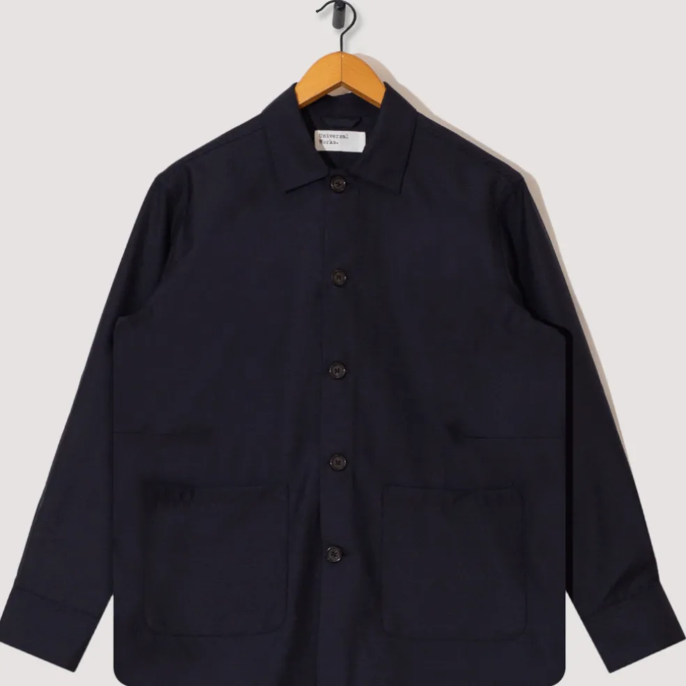 Travail Overshirt - Navy Tropical Wool