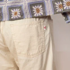 Tuck Belted Pants - Ecru