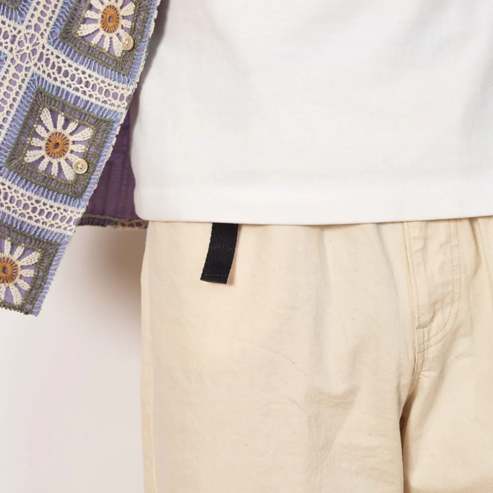 Tuck Belted Pants - Ecru