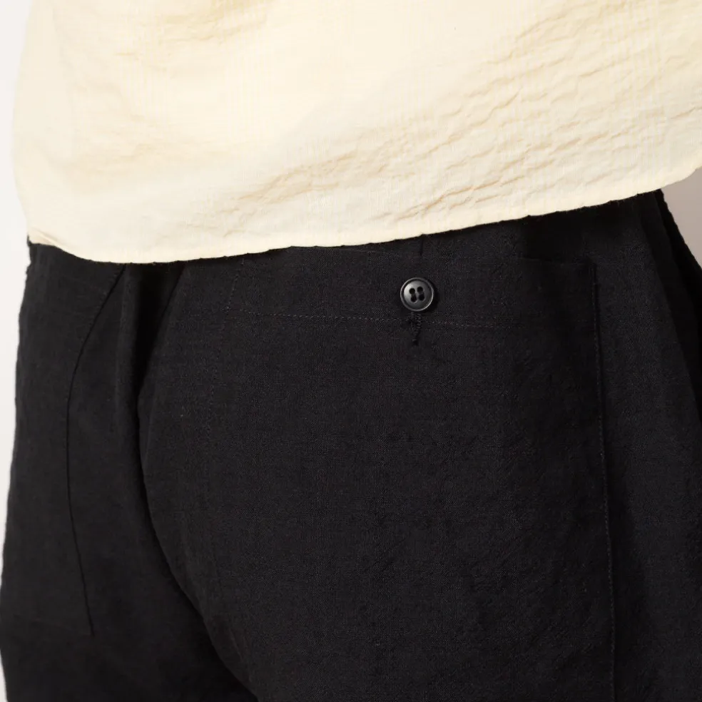 Tumbler Single Pleated Wide Pants - Navy