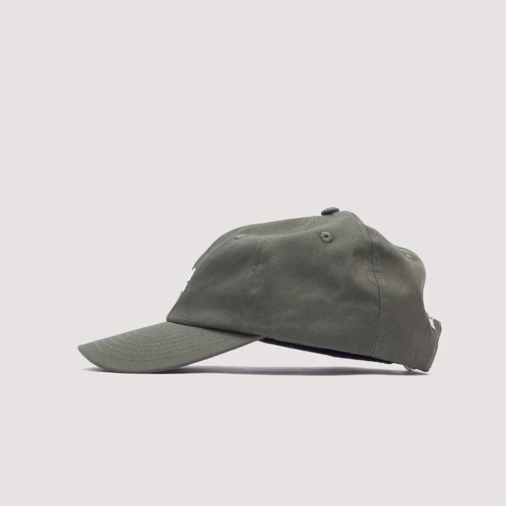 Twill 6 Panel Cap - Ivy Green