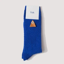 Waffle Sock - Deep Blue