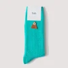 Waffle Sock - Tropical Green