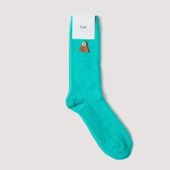 Waffle Sock - Tropical Green