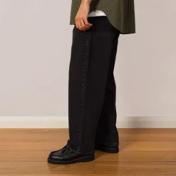 Wide 5 Jean - Washed Black Denim