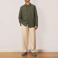 Wide Fit Trouser - Pumice Herringbone