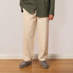 Wide Fit Trouser - Pumice Herringbone