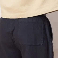 Wide Fit Trouser - Soft Navy Herringbone